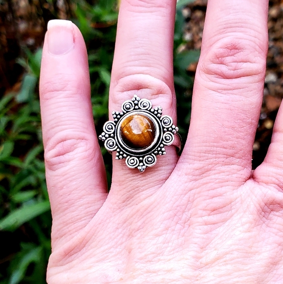 New Tiger Eye 925 Silver Ring. - Picture 12 of 16
